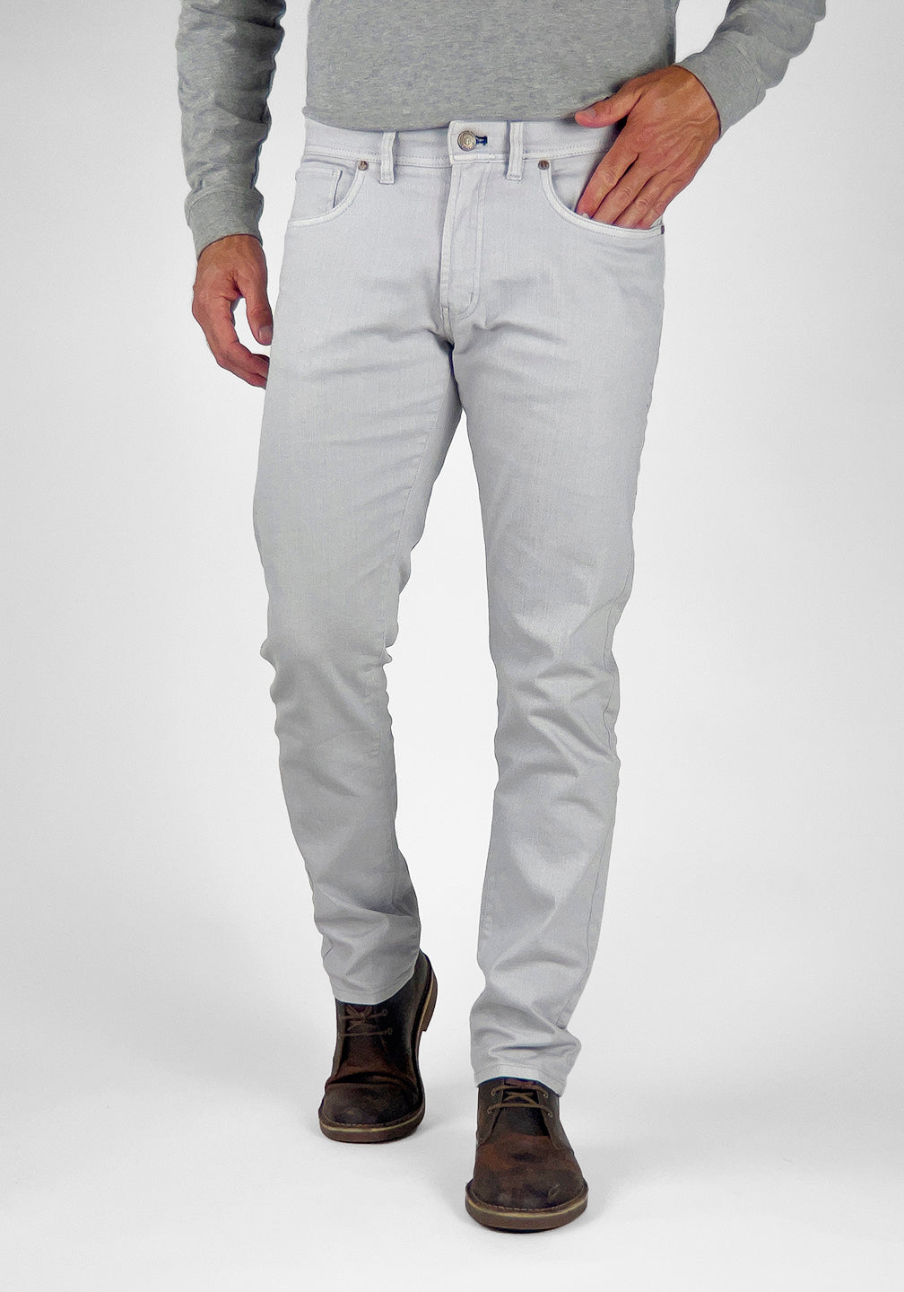 Lightweight Stretch Slub Denim Slim Fit 5 Pocket Jeans – Tailor