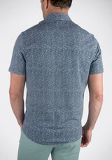 Navy/Grey Heather Leaves