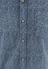 Navy/Grey Heather Leaves