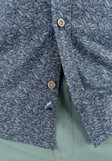 Navy/Grey Heather Leaves