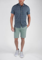 Navy/Grey Heather Leaves