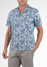 Blue Chinoiserie Cashmere Blue
