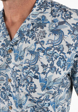 Blue Chinoiserie Cashmere Blue