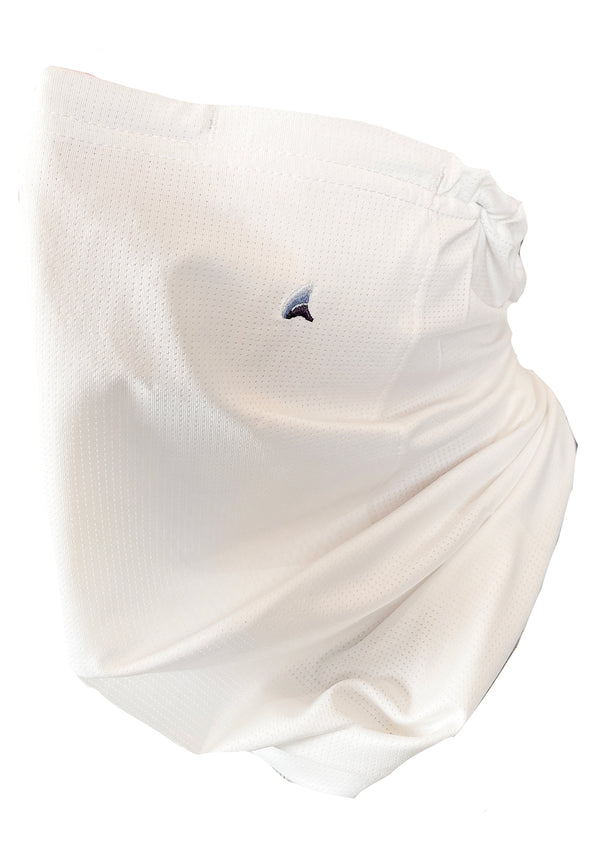 Puretec cool® Antimicrobial Neck Gaiter with Nanofiber Filter in White/Sail Embroidery