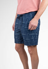 Navy Blue Print