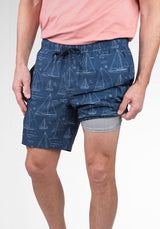 Navy Blue Print