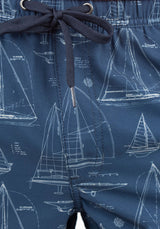 Navy Blue Print