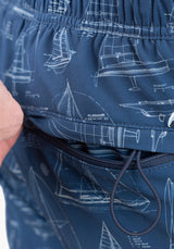 Navy Blue Print