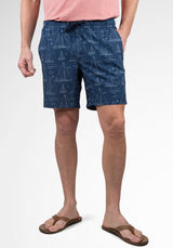 Navy Blue Print