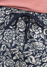Navy Blazer Cabbage Floral