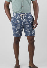 Vintage Indigo Tropical Waves