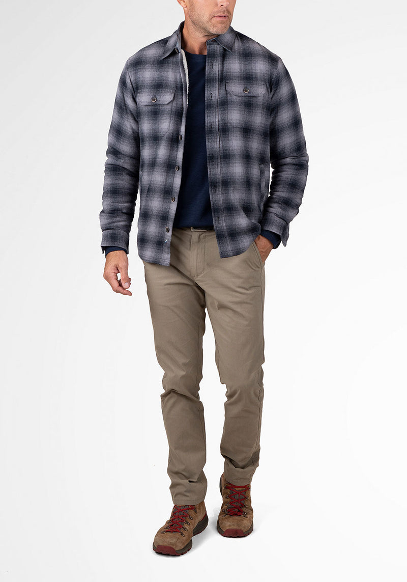 Smith's Workwear Sherpa-Lined Hooded Flannel Shirt Jacket in the Work  Jackets & Coats department at Lowes.com