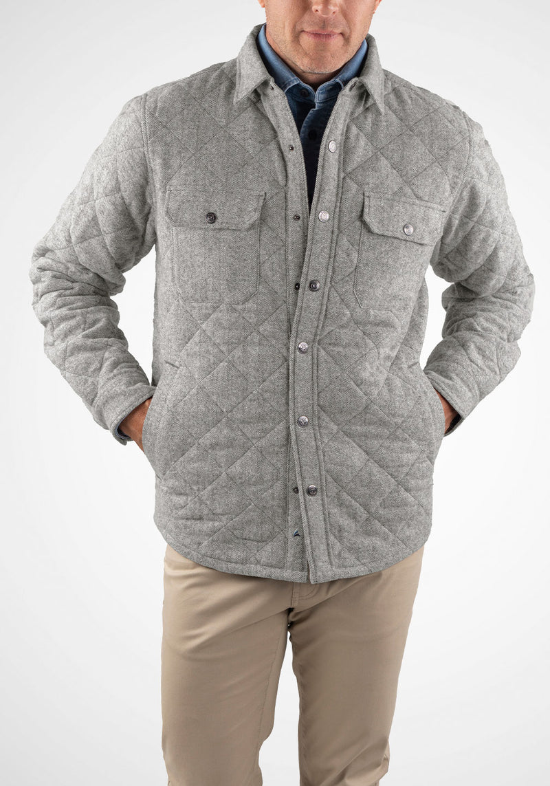 Gray Flannel/Birch Herringbone