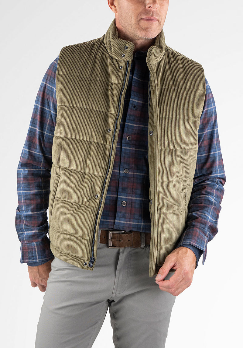 6 Wale Corduroy Puffer Vest