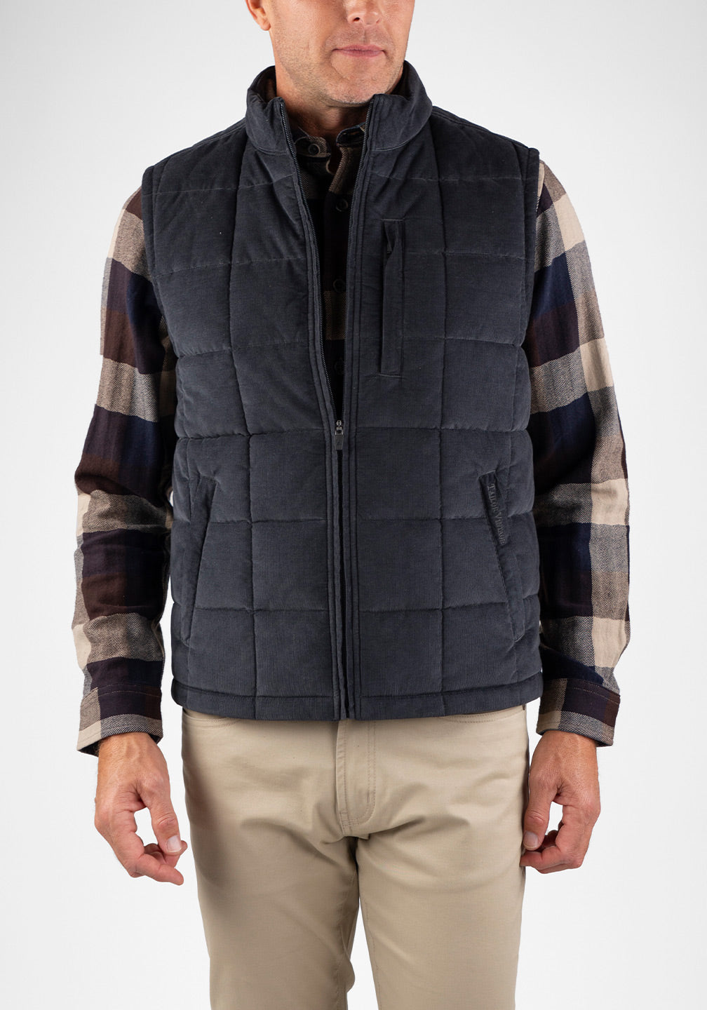 Fine Wale Corduroy Quilted Vest – Tailor Vintage Fine Wale Corduroy Quilted Vest – Tailor Vintage
