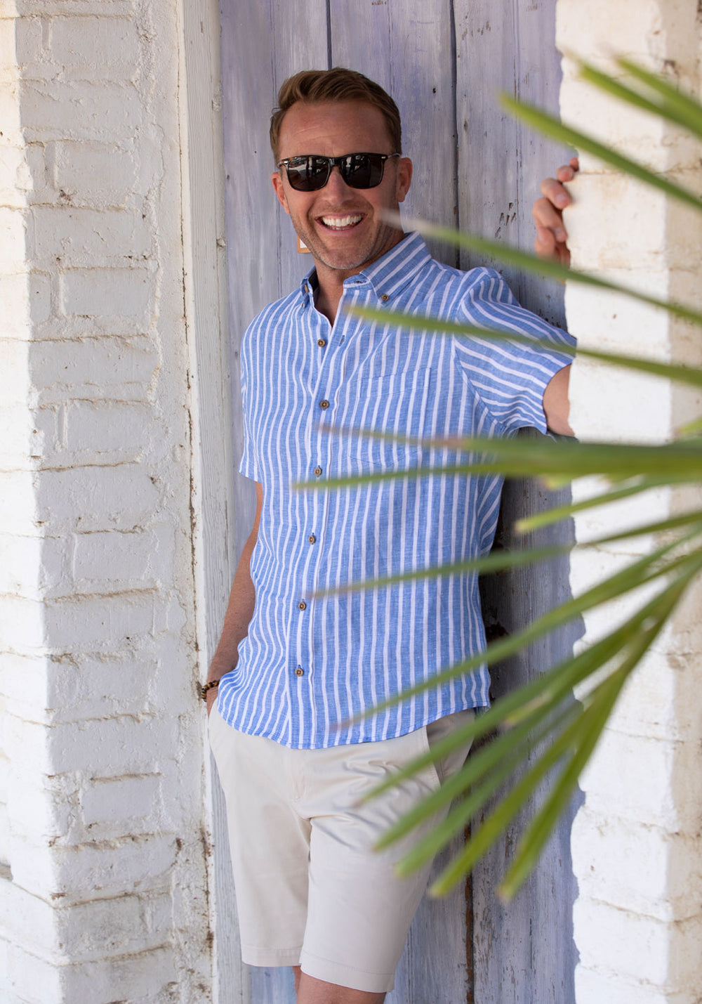 Blue KAPITAL Patchwork Katmandu Linen Shirt | SVD