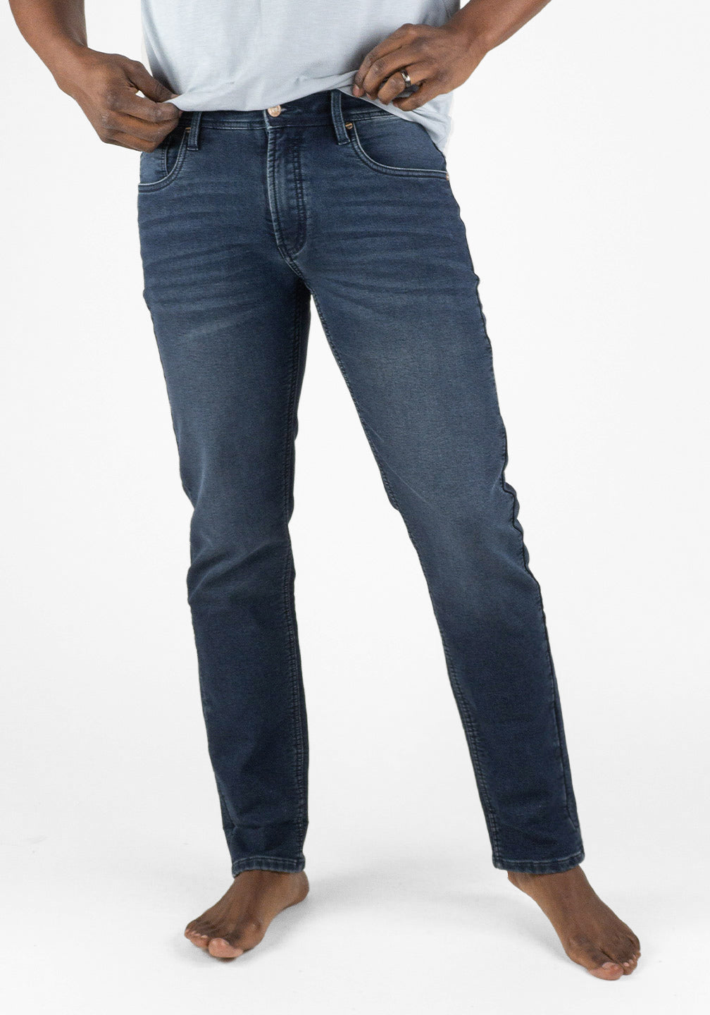 Knit Denim Slim 5 Pocket Jeans