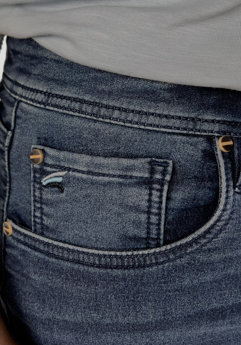 Stretch Knit Denim Slim 5 Pocket Jeans – Tailor Vintage