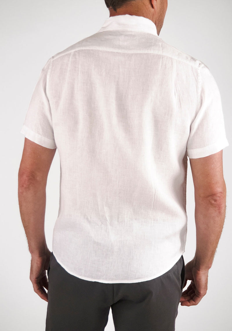 Pure linen cap-sleeve T-shirt, Contemporaine
