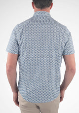 Airotec® Printed Stretch Poplin Short Sleeve Shirt