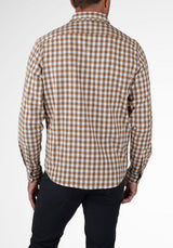 Camel/Navy Tricolor Gingham