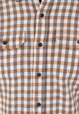 Camel/Navy Tricolor Gingham