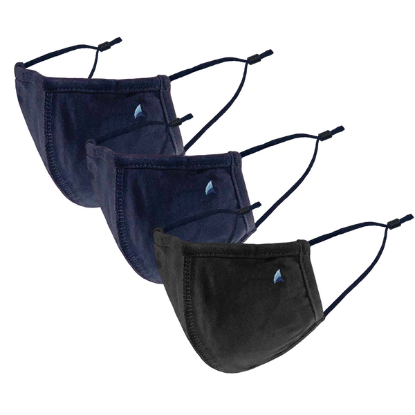 2 Puretec Masks in Navy and 1 in Black 