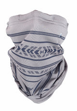 Puretec cool® Antimicrobial Neck Gaiter with Nanofiber Filter in Gray Flannel Legend Stripe