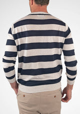 Linen Stripe Crewneck Sweater – Tailor Vintage