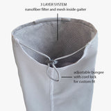 Puretec cool® Antimicrobial Neck Gaiter with Nanofiber Filter in Gray Flannel/Connecticut